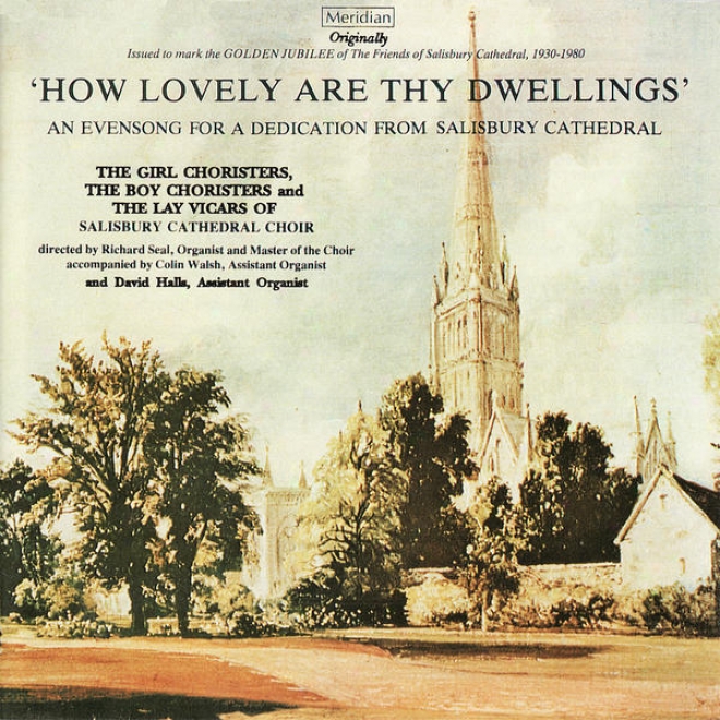 'how Lovely Are Thy Dwellings' - An Evensong For A Dedication From Salisbury Cathedral