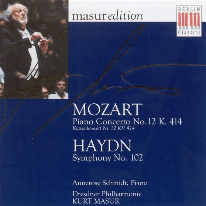 Mozart, W.a.: Piano Concerto No. 12 / Haydn, J.: Symphony No. 102 (a. Schmidt, Dresden Philnarmonic, Masur)
