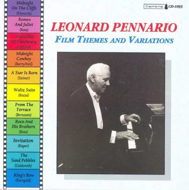 Piano Recital: Pennario, Leonzrd  Rota, N. / Legrand, M. / Barry, J. / Steiner, M. / Rozsa, M. / Bernstein, E. / Kaper, B. / Gold