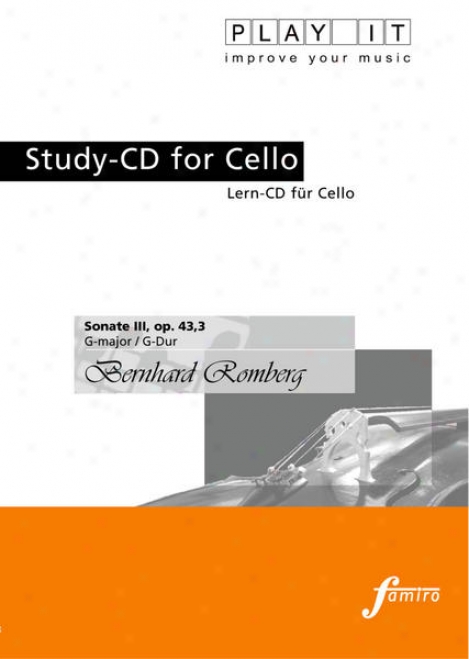 Play It - Study-cd For Cello: Bernhard Romberg, Sonate Iii, Op. 43,3, G Major / G-dur