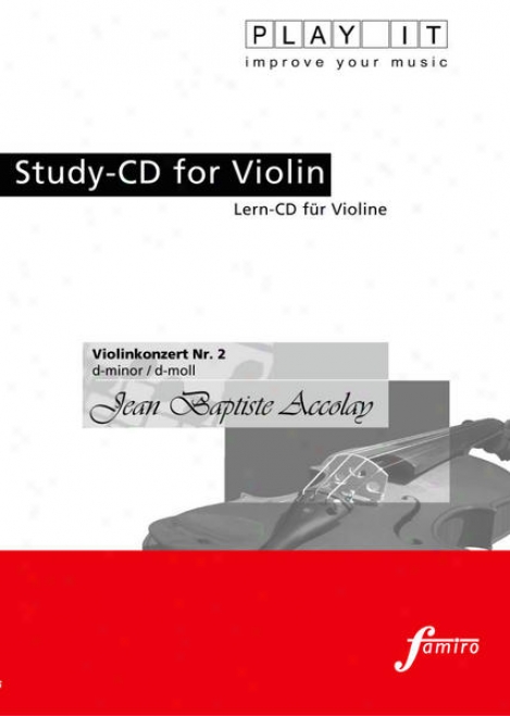 Play It - Study-cd For Violin: Jean Baptiste Accolay, Violinenkonzert Nr. 3, E Minor / E-moll