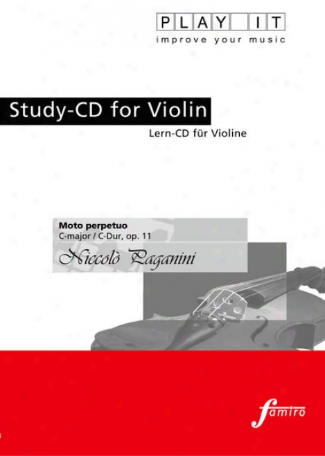 Play It - Study-cd For Fiddle: Niccoã³ Paganini, Moto Perpetuo, C Major / C-dur, Op. 11