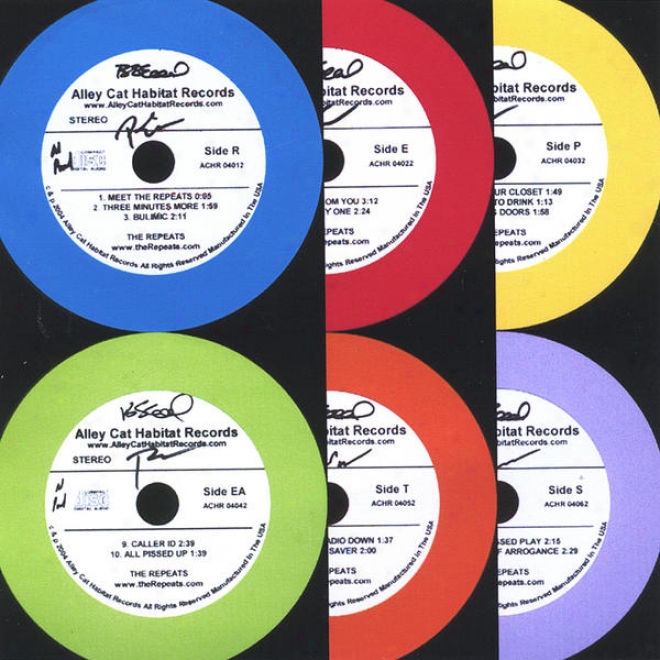 """think Outside The Idiot"" Box Set (all Six) Colored Cds Packaged In Flying Disc. ""r"", ""e"", ""p"", ""ea"", ""t"" And ""s"" 5 Inches."