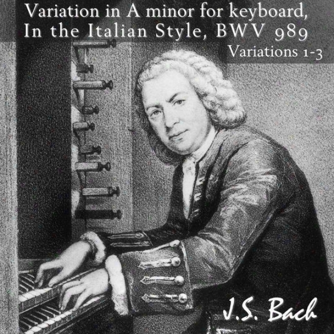 Variation Im A Minor For Keyboard, In The Italian Style, Bwv 989: Variationq 1-3. Great For Baby's Brain And Pure Enjoyment.