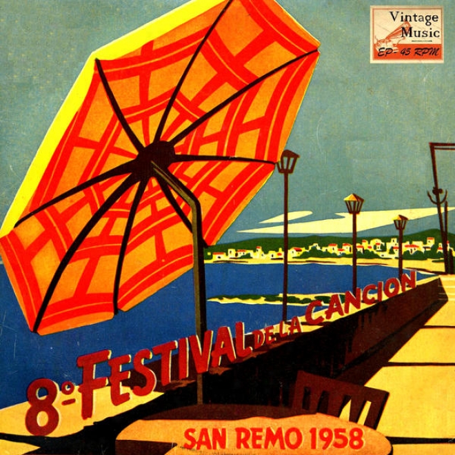 "vintage Italian Song Nâº10 - Eps Collectors ""8âº Feast De La Canciã³n De San Remo 1958"