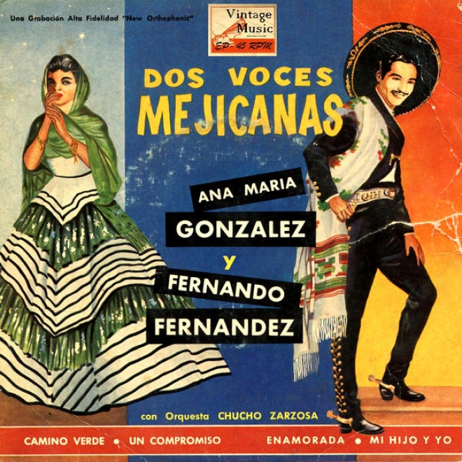 "vintage Mã©xico Nâº38- Eps Collectors. ""dos Voces Mexicanas"" Ana Marã­a Gonzã¢lez Y Fernando Fernandez"