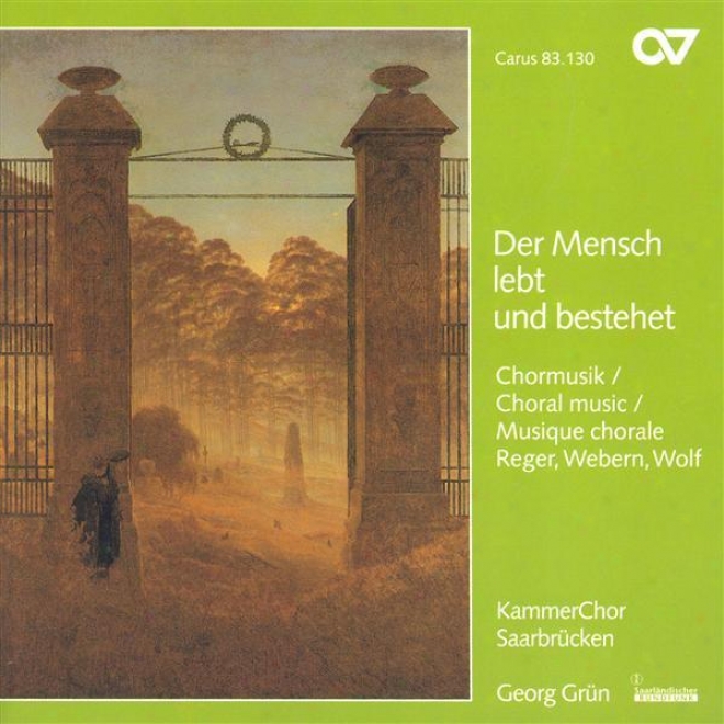 Wolf, H.: 6 Geistliche Lieder / Reger, M.: 8 Geistliche Gesange / Webern, A.: Entflieht Auf Leichten Kajnen (saarbrucken Chamber C