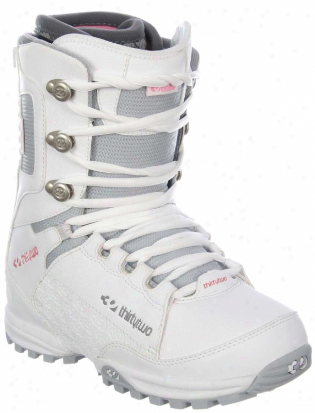 32 - Thirty Two Lashed Snowboard Boots White/grey/pink