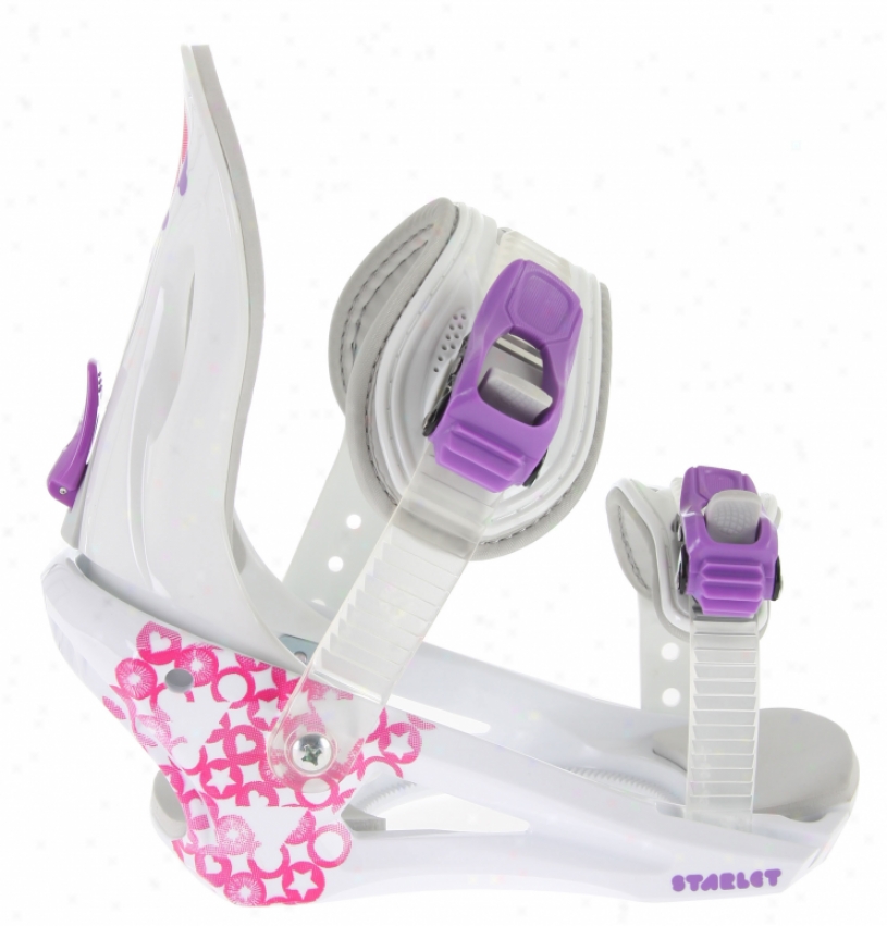 5150 Starlet Snowboard Bindings White