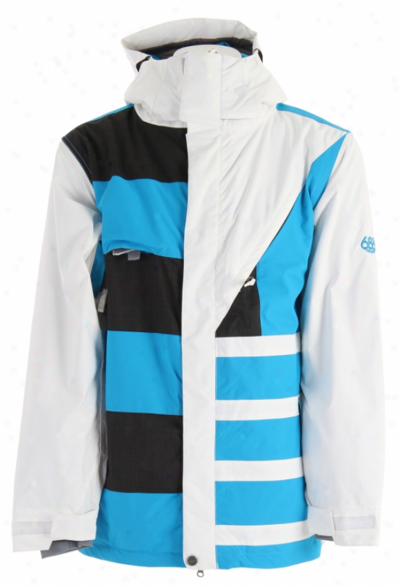 686 Reserved Havoc Insulated Snowboard Jacket Cyan Colorblock