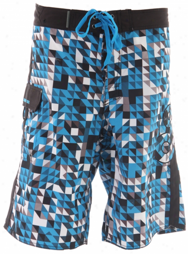 686 Shadow Cube Boardshorts Cyan