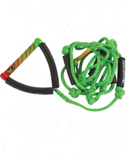 Accurate Surf Wakeboard Rope W/ Handle 20&apos; Green