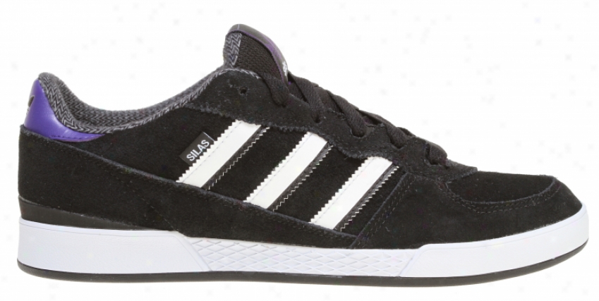 Adidas Silas Skate Shoes Black/purple/white