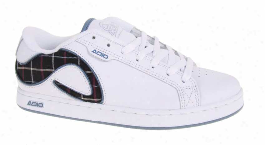 Adio Eugene Re Skate Shoes White/slaye Plaid