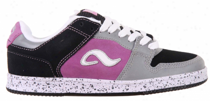 Adio Monroe Skate Shoes Black/pink/grey