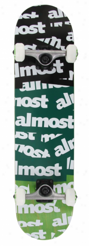 Almost Plastered Tt Skateboard Complete Black/teal/green