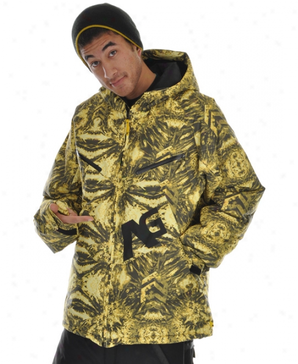 Analog Aero Down Snowboard Jacket Rit Yellow Print