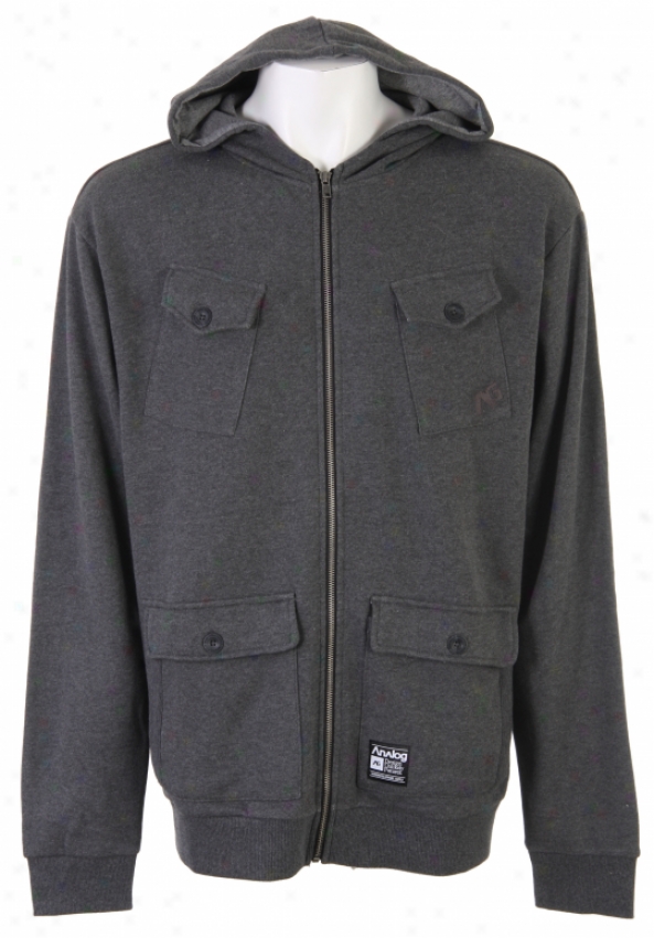 Analog Commander Full Zip Hoodie Carbon