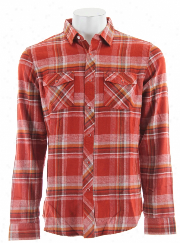 Analog Mariner L/s Flannel Shirt Brick Red