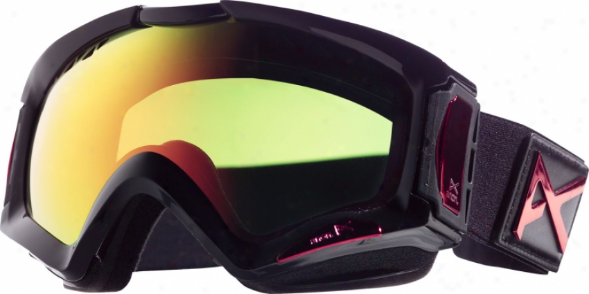 Anon Realm Painted Snowboard Goggles Black Emblem/red Solex Lens