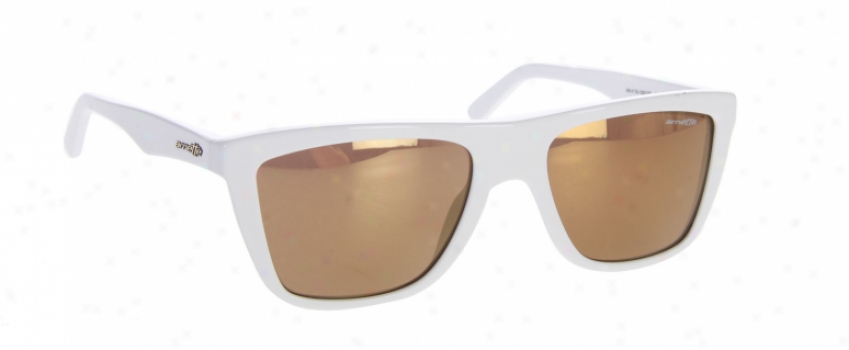 Arnette Agent Sunglasses White/brown Mirror Bronze Lens