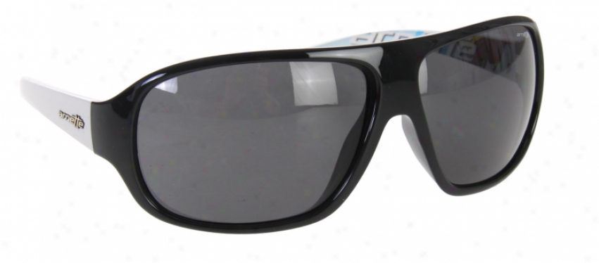 Arnette Change Ego Sunglasses Gloss Black/white Stem/grey Lens