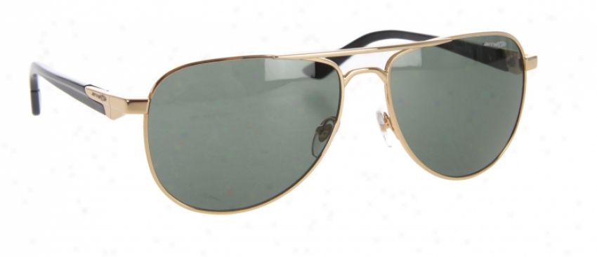 Arnette One Time Sunglasses Gold/black Temple/grey Verdant Lens