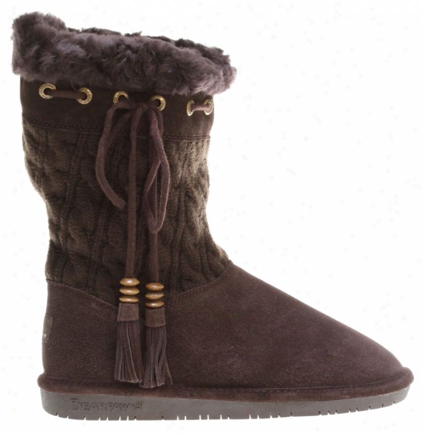 Bearpaw Constantine Solid Knit Casual Boots Chocolate