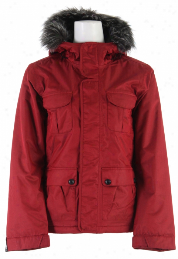 Bonfire Safari Snowboard Jacket Crimson