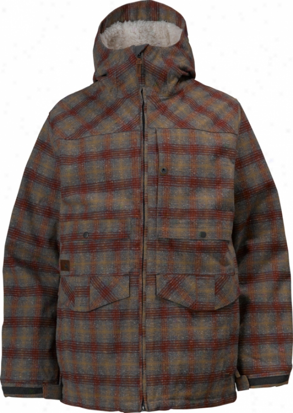 Burton 2l Hemisphere Snowboard Jacket Brimstnoe Hombre Plaid