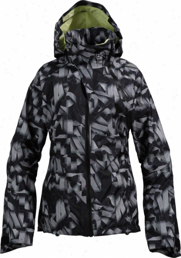 Burton Ak 2l Summit Snowboard Jacket Verbage Print