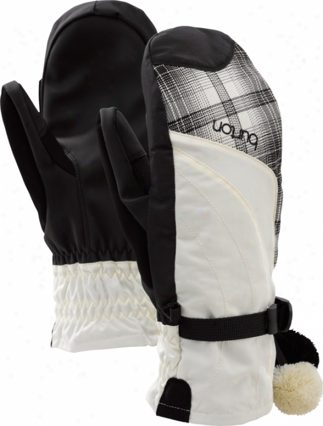 Burton Approach 12 Under Snowboard Mitts Canvas Burnout Plaid