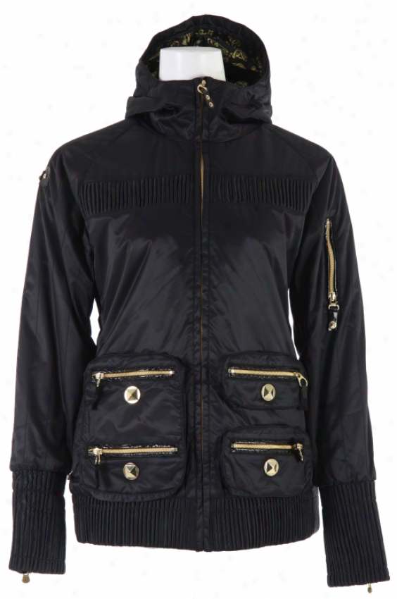 Burton B By Burton Harlow Bomber Snowboard Jacket True Black