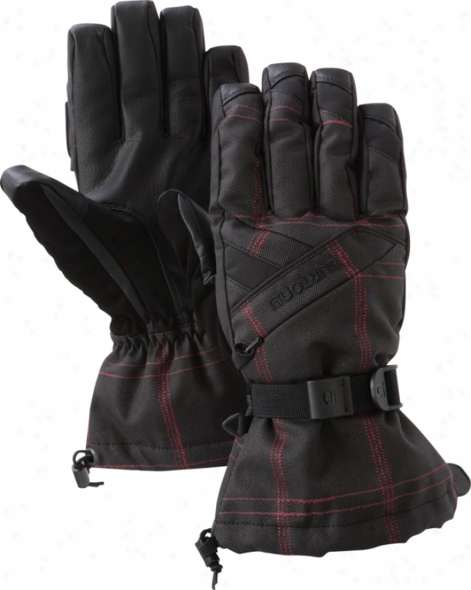 Burton Baker Snowboard Gloves Blotto Grey Molin Plaid