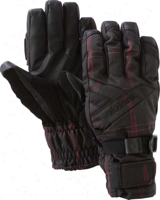 Burton Baker Under Snowboard Gloves Blotto Grey Molin Plaid