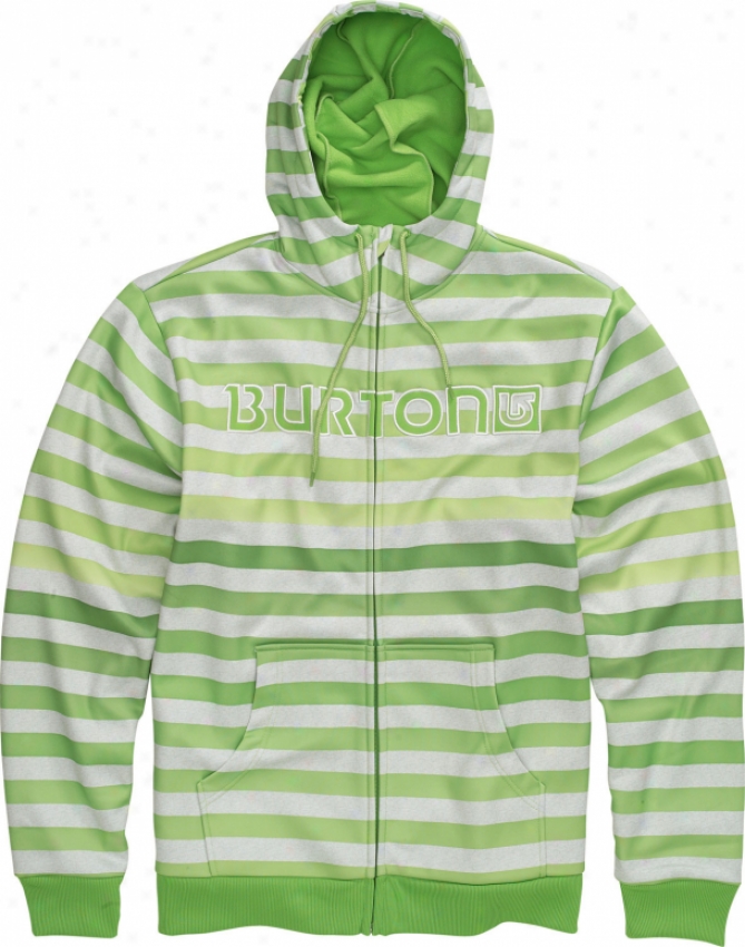 Burton Bonded Wordmark Hoodie Absynth Big Stripe Fade