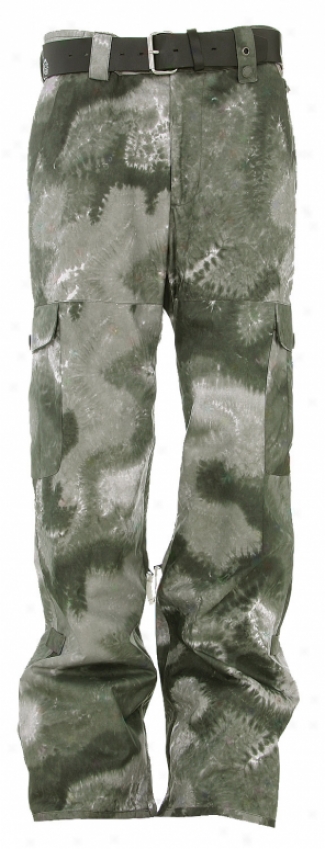 Burton Captain Trippa Snowboard Pants Beetle Green Tie Dye Camo Print