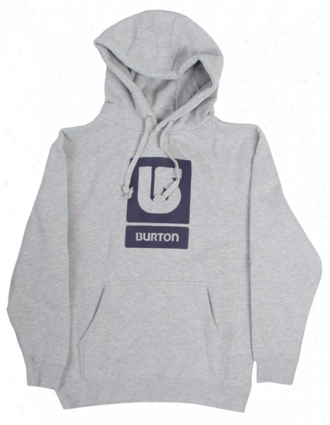 Burton Corp Vertical Hoodie Athletic Heather/purple Logo