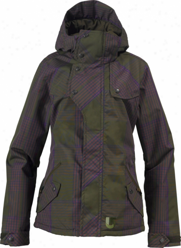 Burton Delirium Snowboard Jacket Gmp Yarn Dye Olive