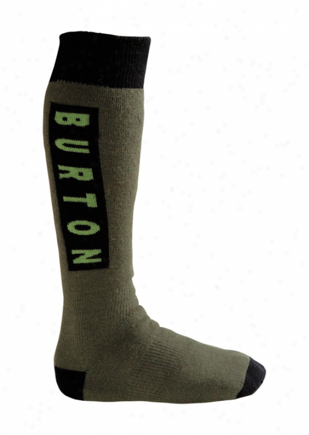 Burton Emblem Socks Trench Green