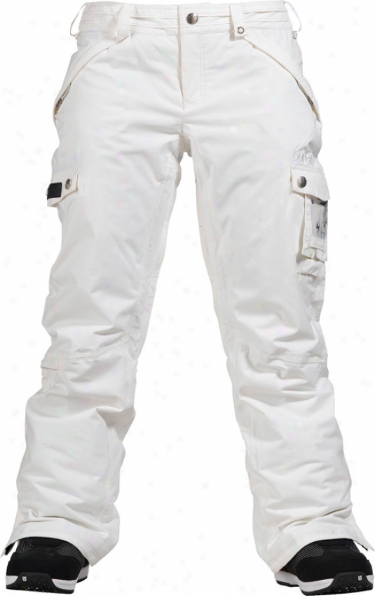 Burton Fly Snowboard Pants Clear White