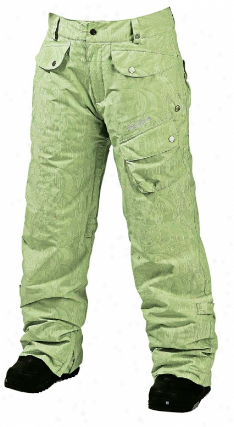 Burton Henna Snowboard Pants Green Glass Tokyo Jacqyard