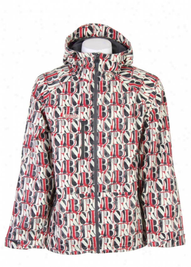 Burton Launch Snowboare Jacket Afterglow Hanging platform Of Words Print