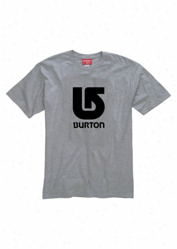 Burtton Logo Vertical T-shirt Athletic Heather
