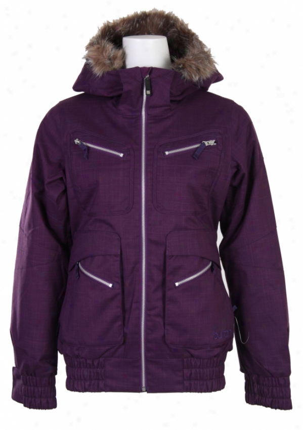 Burton Lush Snowboard Jacket Black Cherry