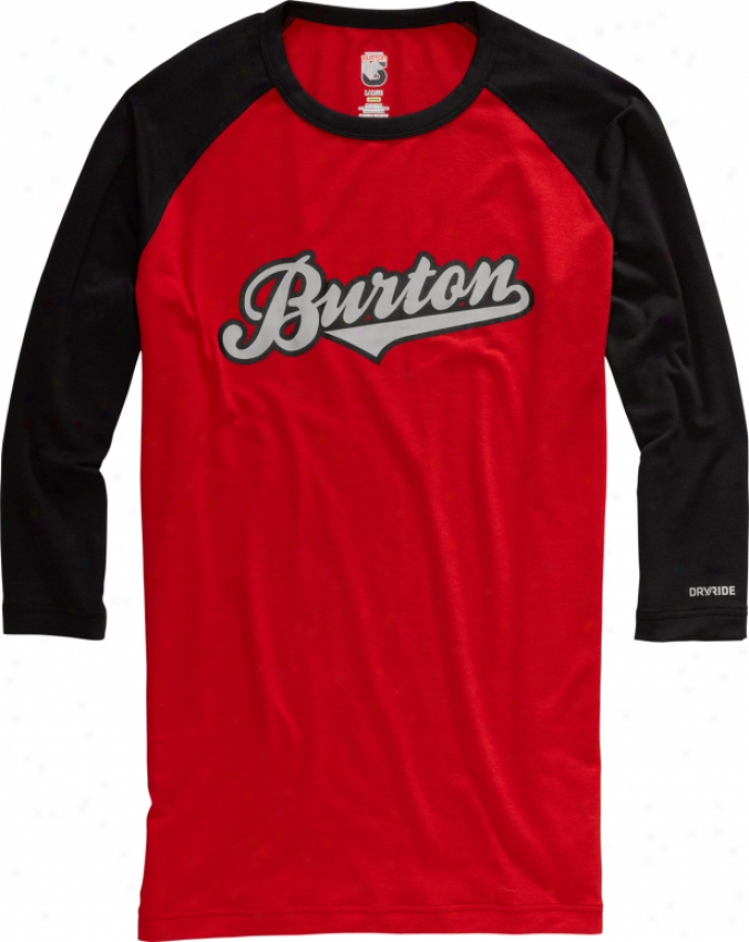 Burton Midweight 3/4 Baseball First Layer Shirt Cardinal