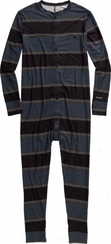 Buryon Midweight Union First Layer Suit Blue 23 Panhandle Stripe