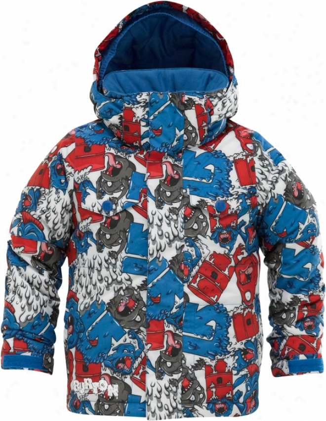 Burton Minishred Fray Snowboard Jacket Hazmat Goblin Print