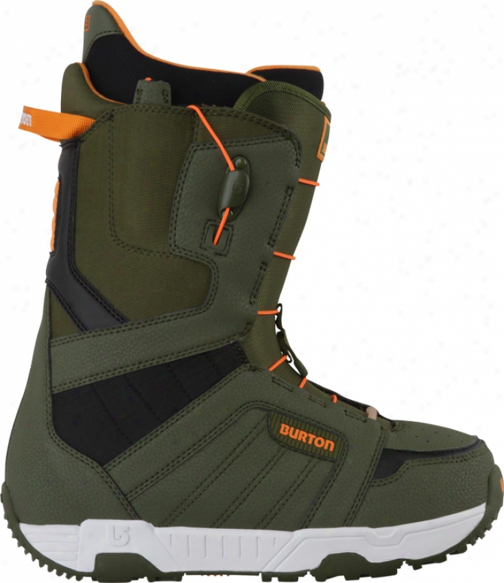 Burton Moto Snowboard Boots Army Green/orange