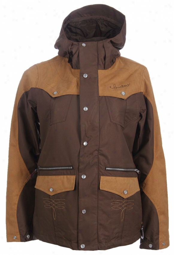 Burton Mp3 Round Up Snowboard Jacket Roasted Brown